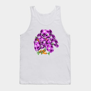 Purple Argyle Bunny Rabbit Tank Top